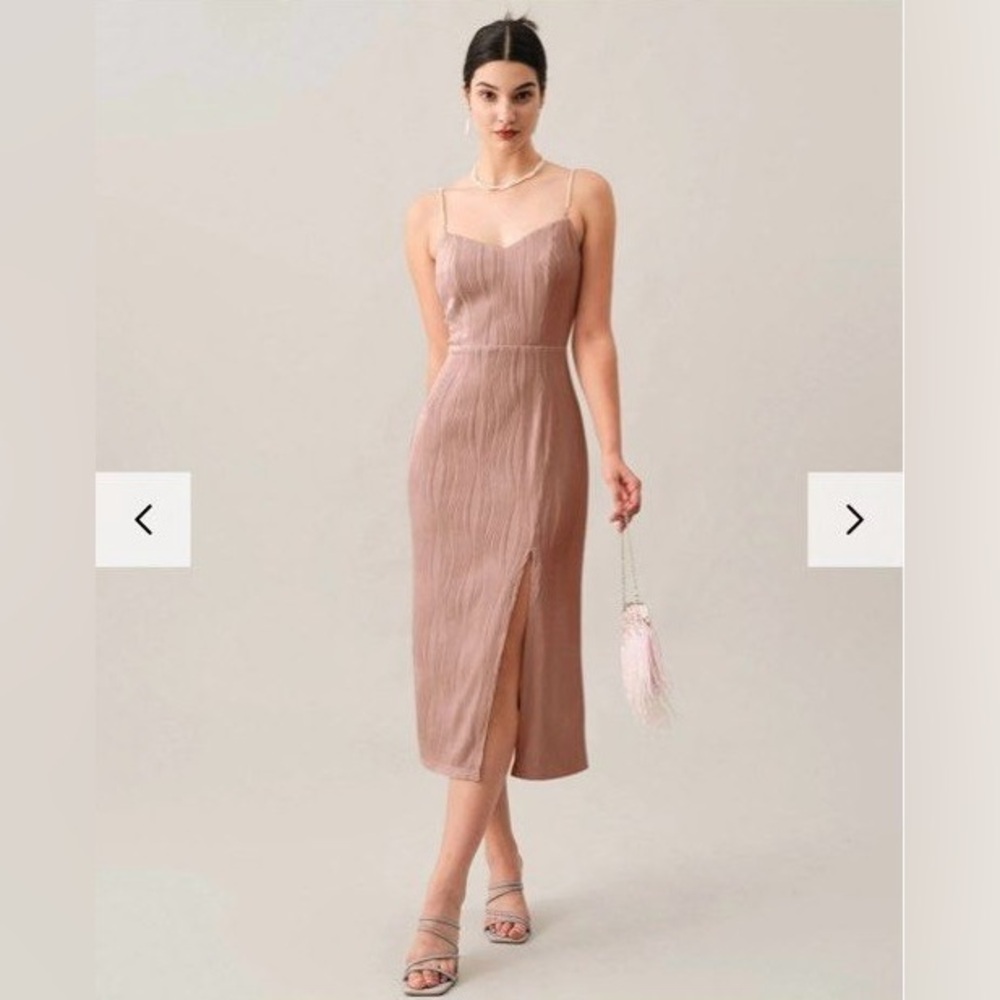 RIHOAS Elegant Blush Midi Dress
